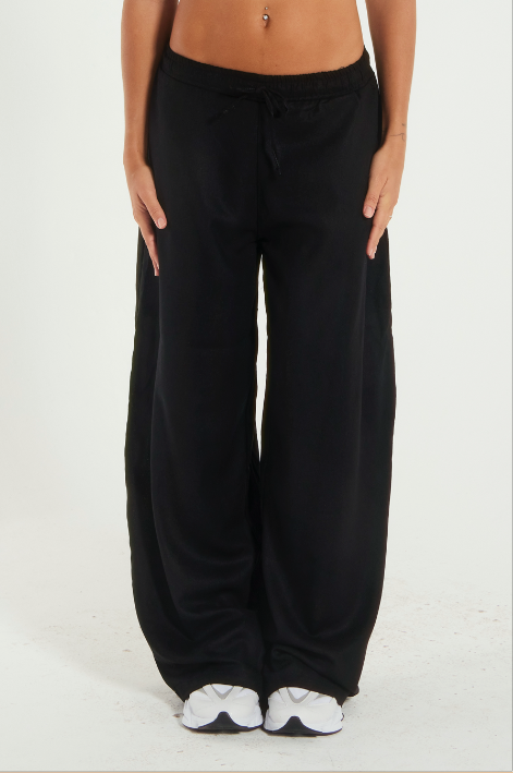 Calça MARÉ- feminina baggy oversize em tecido linho misto