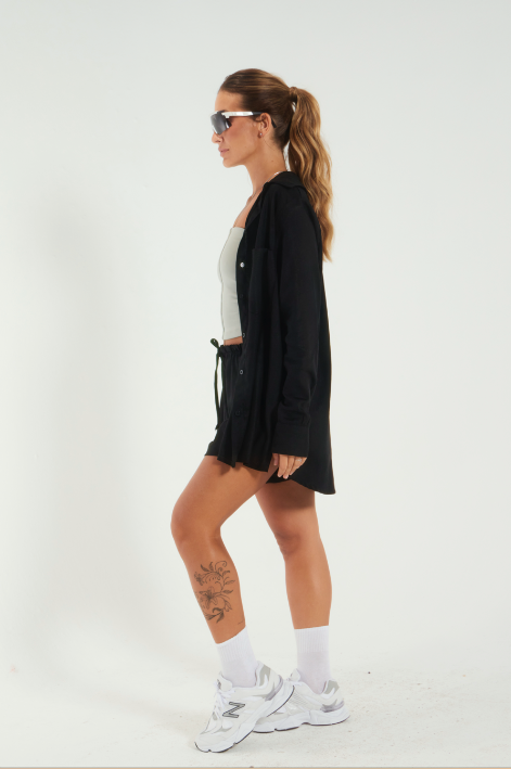 Shorts linho  evasê