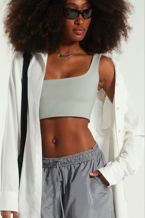 Top Duna- em poliamida  um ombro só