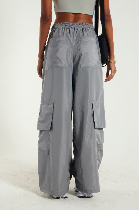 Calça Jogger feminina Cargo Corta-Vento