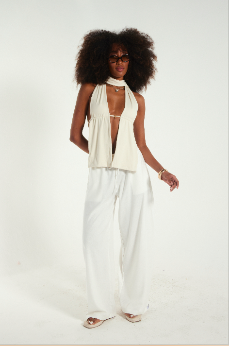 Top W- tendência costas abertas e amarração nas costas