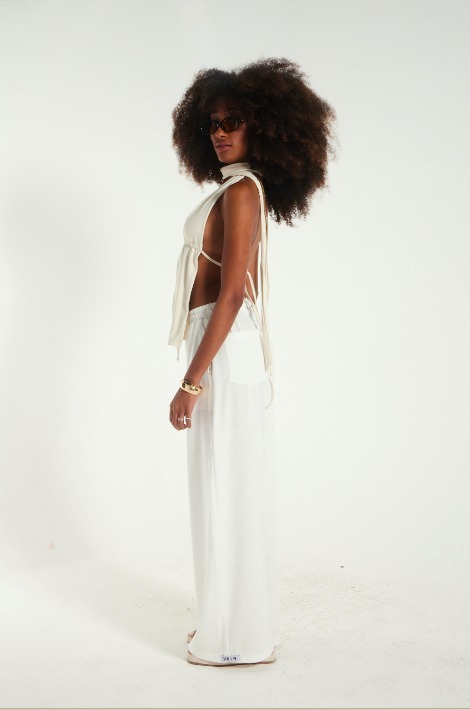 Top W- tendência costas abertas e amarração nas costas