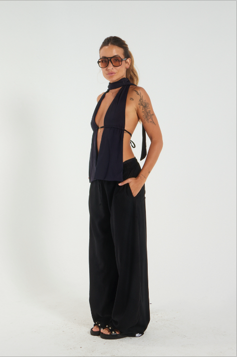 Top W- tendência costas abertas e amarração nas costas