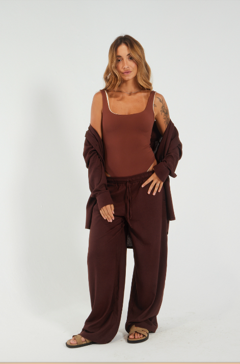 Body básico feminino em tecido poliamida dupla face - FLOW