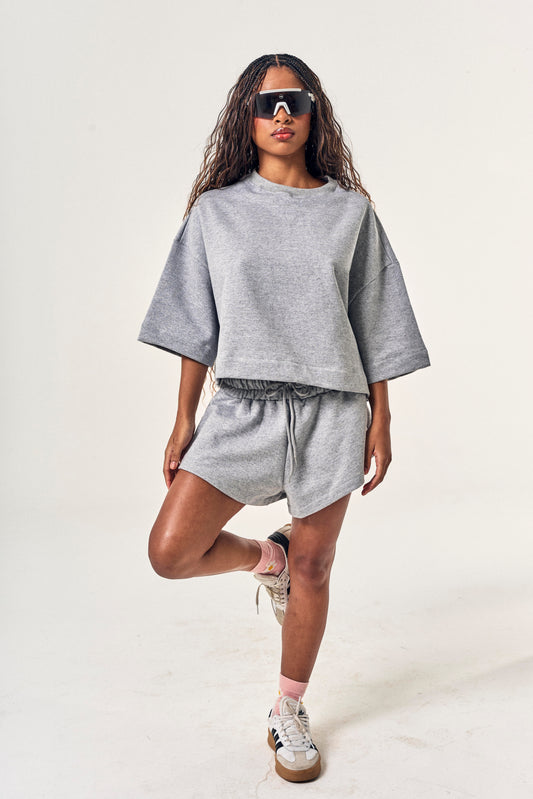 Crop Blusa Moletom Oversize